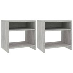 Berkfield Home Bedside Cabinets 2 pcs Concrete Grey 40x30x40 cm Engineered Wood - Size: 40 x 30 x 40 cm - thumbnail 2