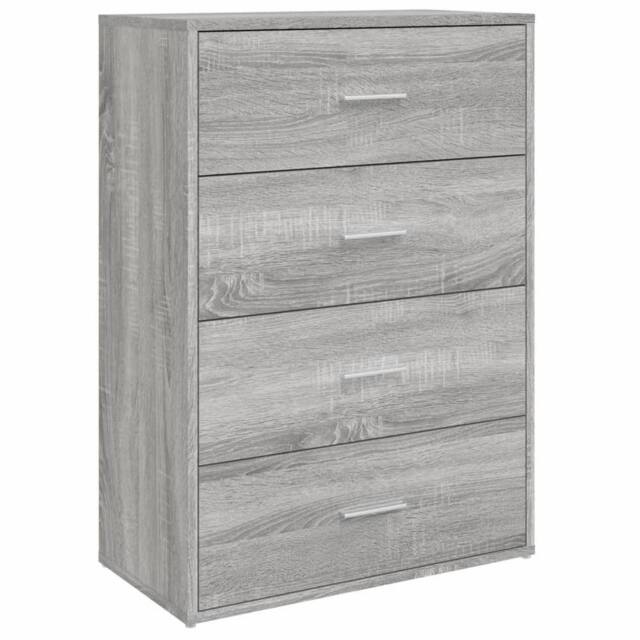 Berkfield Home Sideboard Grey Sonoma 60x31x84 cm Engineered Wood - Size: 60 x 31 x 84 cm - image 1
