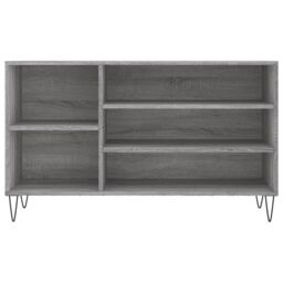Berkfield Home Shoe Cabinet Grey Sonoma 102x36x60 cm Engineered Wood - Size: 102 x 36 x 60 cm - thumbnail 4