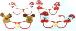 Shatchi Assorted 3D Christmas Glasses Xmas Fancy Costume Accessories Photo Booth Prop Stocking Fillers 8Pk - thumbnail 4