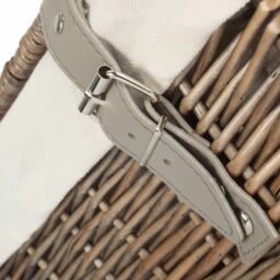Red Hamper Wicker Antique Wash Cotton Lining 35cm Empty Hamper Basket in Natural - thumbnail 5