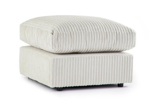 Furniture 786 Chicago Jumbo Cord Footstool in Ivory - image 1