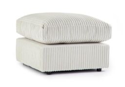 Furniture 786 Chicago Jumbo Cord Footstool in Ivory