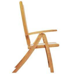 Berkfield Home Beautiful Folding Garden Chairs 2 pcs Solid Wood Acacia & Textilene in Brown - thumbnail 5