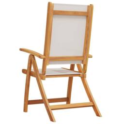 Berkfield Home Beautiful Folding Garden Chairs 2 pcs Solid Wood Acacia & Textilene in Brown - thumbnail 6