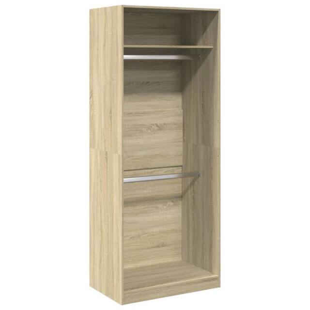 Berkfield Home Wardrobe Sonoma Oak 80x50x200 cm Engineered Wood in Light Brown - Size: 80 x 50 x 200 cm - image 1
