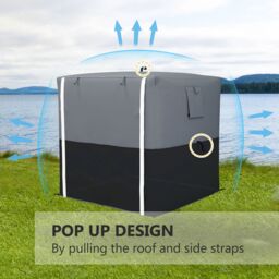 OUTSUNNY 2 x 2m Pop Up Gazebo with Sides Easy up Party Tent with Carry Bag in Black - thumbnail 4