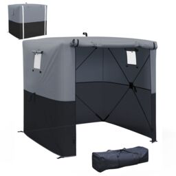 OUTSUNNY 2 x 2m Pop Up Gazebo with Sides Easy up Party Tent with Carry Bag in Black - thumbnail 2