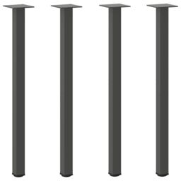 Berkfield Home Coffee Table Legs 4 pcs Anthracite 72-74 cm Steel in Black - thumbnail 2