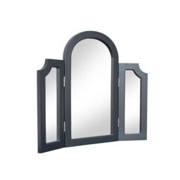 Melody Maison Navy Black Arched Triple Dressing Table Mirror - Daventry Navy Black Range