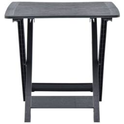 Berkfield Home Durable Folding Garden Table Anthracite 79x72x70 cm Plastic in Dark Grey - Size: 79 x 72 x 70 cm - thumbnail 1
