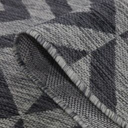 Kukoon Charcoal Grey Geometric Outdoor, Garden & Patio Area Rug - Size: 80 cm x 150 cm - thumbnail 5