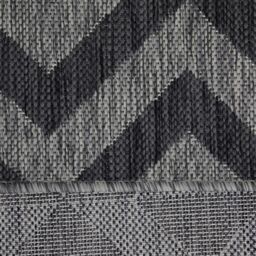 Kukoon Charcoal Grey Geometric Outdoor, Garden & Patio Area Rug - Size: 80 cm x 150 cm - thumbnail 4