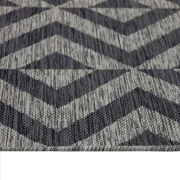 Kukoon Charcoal Grey Geometric Outdoor, Garden & Patio Area Rug - Size: 80 cm x 150 cm - thumbnail 3