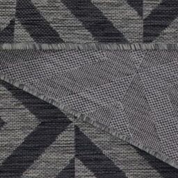 Kukoon Charcoal Grey Geometric Outdoor, Garden & Patio Area Rug - Size: 80 cm x 150 cm - thumbnail 6