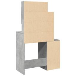 Berkfield Home Dressing Table with Cabinet Concrete Grey 80x35x132 cm - Size: 80 x 35 x 132 cm - thumbnail 7
