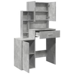 Berkfield Home Dressing Table with Cabinet Concrete Grey 80x35x132 cm - Size: 80 x 35 x 132 cm - thumbnail 8