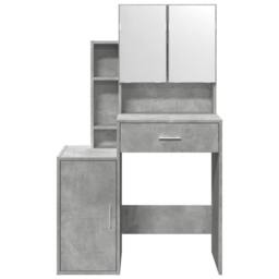Berkfield Home Dressing Table with Cabinet Concrete Grey 80x35x132 cm - Size: 80 x 35 x 132 cm - thumbnail 5