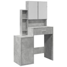Berkfield Home Dressing Table with Cabinet Concrete Grey 80x35x132 cm - Size: 80 x 35 x 132 cm