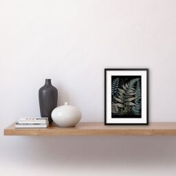 "Artery8 Wall Art Print Fern Frond Species Detailed Botanical Artwork Framed 9X7 Inch in Black - Size: W7"" x H9""" - thumbnail 2