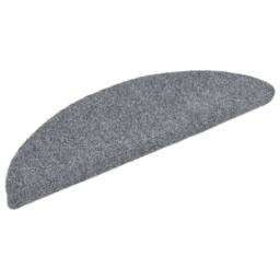 Berkfield Home Self-adhesive Stair Mats 10 pcs Light Grey 56x17x cm Needle Punch - Size: Medium - thumbnail 3