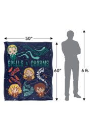 Warner Brothers Harry Potter Spells & Charms Blanket 152 x 127 cm in White - thumbnail 5