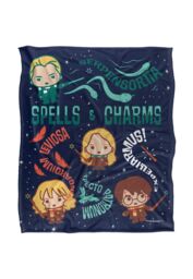 Warner Brothers Harry Potter Spells & Charms Blanket 152 x 127 cm in White - thumbnail 1