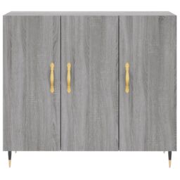Berkfield Home Sideboard Grey Sonoma 90x34x80 cm Engineered Wood - Size: 90 x 34 x 80 cm - thumbnail 6