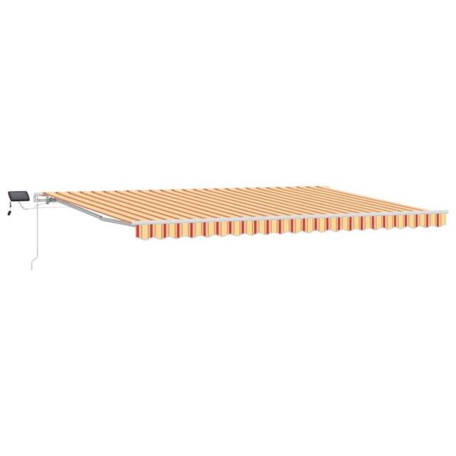 Berkfield Home Manual Retractable Awning with LED Yellow & Orange 500x300 cm - image 1