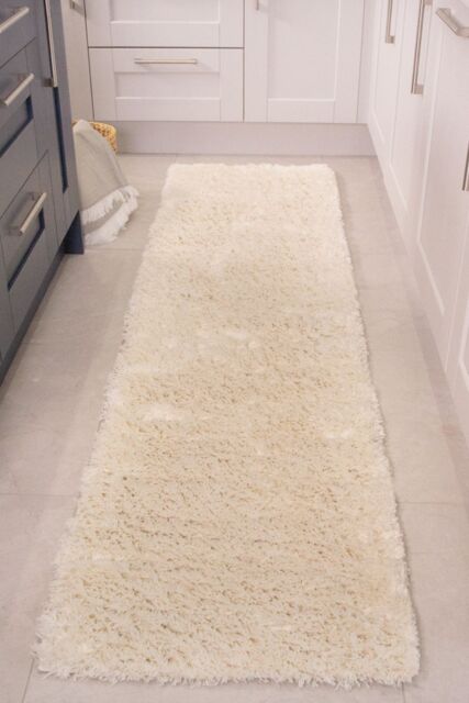 Kukoon Runner Rug Cream Super Soft Shaggy Long Hallway Rugs - Size: 60 cm x 240 cm - image 1