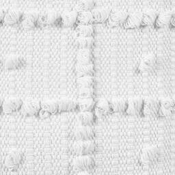 Wyld and Coco Nest Pouffe — White Cotton Beads 40 x 40 x 40 cm Boho Pattern - thumbnail 5