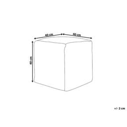 Wyld and Coco Nest Pouffe — White Cotton Beads 40 x 40 x 40 cm Boho Pattern - thumbnail 4