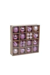 KDMD Pink Baubles Assorted Pack 5cm 2.5cm 30 Pack - thumbnail 2