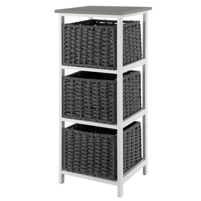 LIVIVO 3 Drawer 'Habi' Scandi Style Bedside Storage Cabinet - Large in Black - image 1