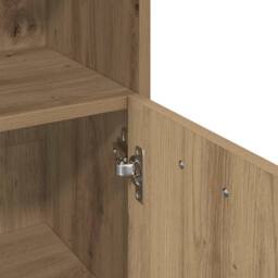 Berkfield Home Comfortable Bathroom Cabinet Artisan Oak 30x30x95 cm Engineered Wood in Brown - Size: 30 x 30 x 95 cm - thumbnail 9