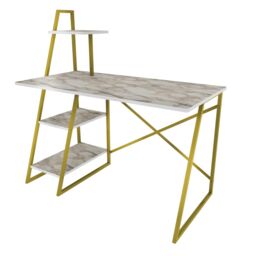 Decorotika Admira Metal Leg Writing Study Work Desk Workstation in Beige - thumbnail 3