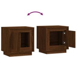 Berkfield Home Bedside Cabinet Brown Oak 44x35x45 cm Engineered Wood - Size: 44 x 35 x 45 cm - thumbnail 9