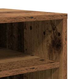 Berkfield Home Shoe Cabinet Old Wood 32x35x92 cm Engineered Wood in Brown - Size: 32 x 35 x 92 cm - thumbnail 7