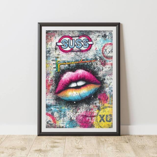 60 SECOND MAKEOVER Suss Graffiti Print Urban Street Art Poster Junk Journal - Size: A4 - image 1