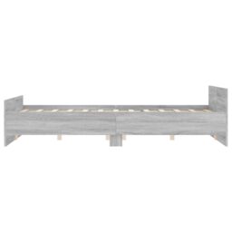 Berkfield Home Bed Frame with Headboard & Footboard Grey Sonoma 120x190 cm Small Double - thumbnail 5
