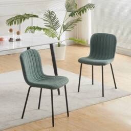 MCC Direct Bella Luxe Set of 2 Dining Chairs Dining Chairs in Green - thumbnail 1