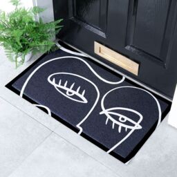 Artsy Mats Black Eyelash Indoor & Outdoor Doormat - 70x40cm - Size: 40 cm x 70 cm - thumbnail 1