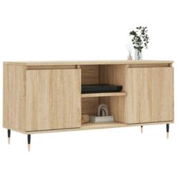 Berkfield Home TV Cabinet Sonoma Oak 104x35x50 cm Engineered Wood in Light Oak - Size: 104 x 35 x 50 cm - thumbnail 1