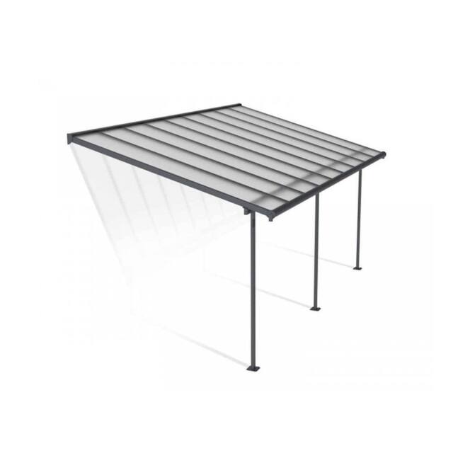 Palram Patio Cover Sierra 3 x 5.46 Clear - L555 x W299 x H305 cm - Grey - image 1