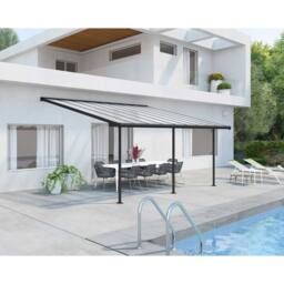 Palram Patio Cover Sierra 3 x 5.46 Clear - L555 x W299 x H305 cm - Grey - thumbnail 2