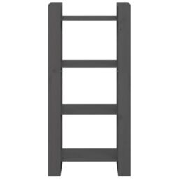Berkfield Home Book Cabinet/Room Divider Grey 60x35x125 cm Solid Wood - Size: 60 x 35 x 125 cm - thumbnail 3