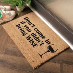 Artsy Mats Without Wine Doormat - Regular 60x40cm in Black - Size: 40 cm x 60 cm - thumbnail 2
