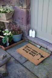 Artsy Mats Without Wine Doormat - Regular 60x40cm in Black - Size: 40 cm x 60 cm - thumbnail 1
