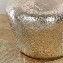 Loops Modern Table Lamp Hammered Pearl Ombre & White Linen Shade Feature Bedside Light - thumbnail 5
