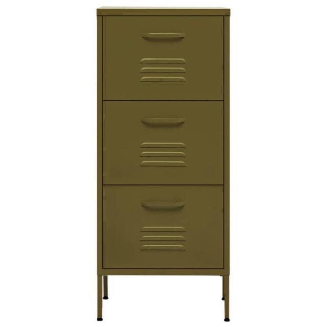 Berkfield Home Storage Cabinet Olive Green 42.5x35x101.5 cm Steel - image 1